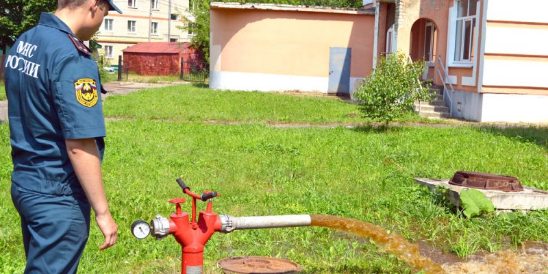 Испытание наружного противопожарного водопровода (пожарных гидрантов)